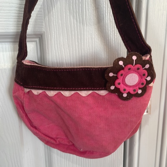 Y2K purse flower corduroy pink brown girls Play Wonder - Picture 5 of 6